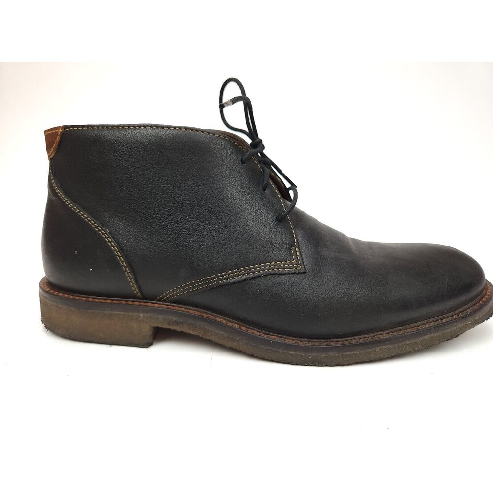 Johnston & Murphy Copeland Sheepskin Chukka - Size 9.5 M Black Crepe Boots